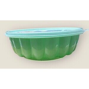 Tupperware‎ Jell Ring Mold Center & Outer with Clear Seal 259 Mint Green Vintage